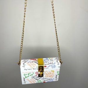 Slogan Print Bag Chain